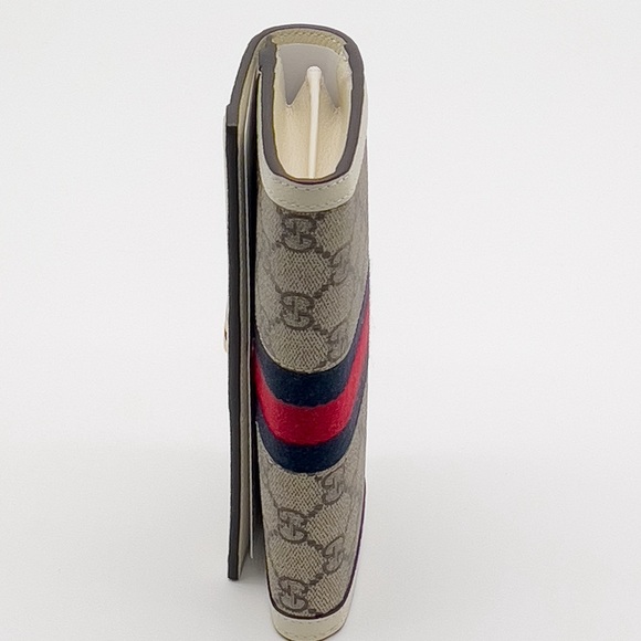 0237JPL Gucci Ophidia GG Continental Wallet Mystic White & GG Supreme Canvas - Picture 4 of 9